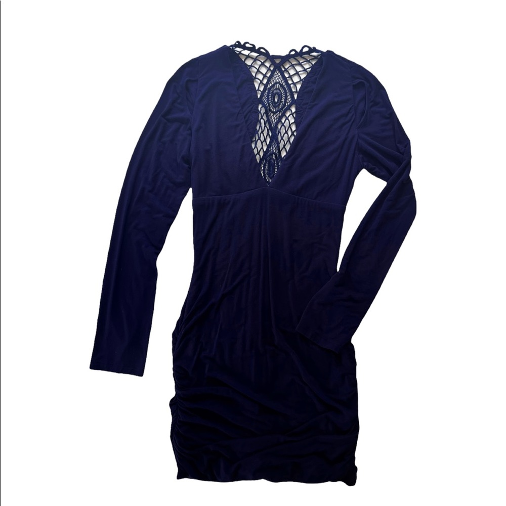 Sky Long Sleeve Lace Back Dress